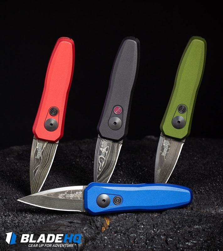 Kershaw Launch 4 CA Legal Automatic Knife Blue (1.9" Damascus) BHQ Exclusive