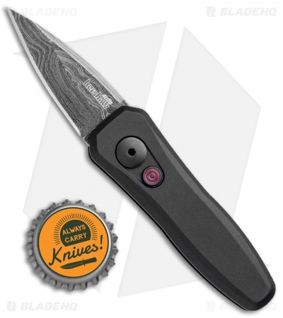 Kershaw Launch 4 CA Legal Automatic Knife Black Aluminum (1.9" Damascus)