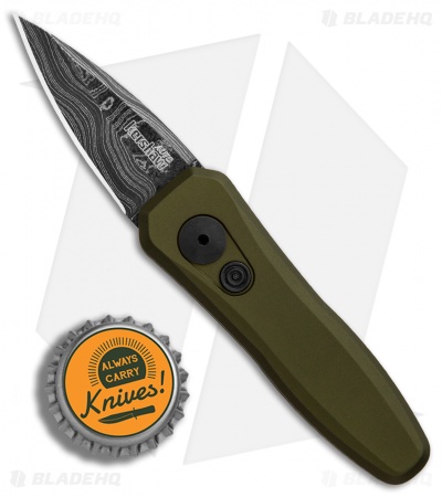 Kershaw Launch 4 CA Legal Automatic Knife OD Green (1.9" Damascus) BHQ Exclusive