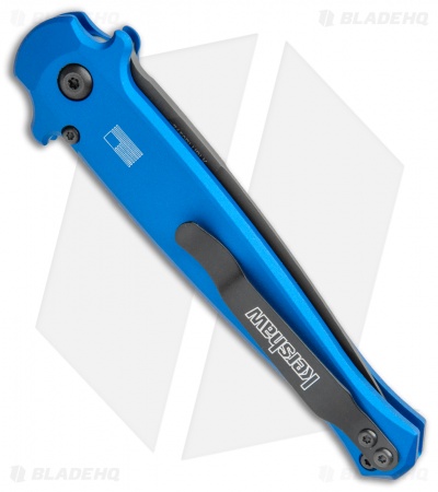Kershaw Launch 8 Stiletto Automatic Knife Blue/CF (3.5" Stonewash) 