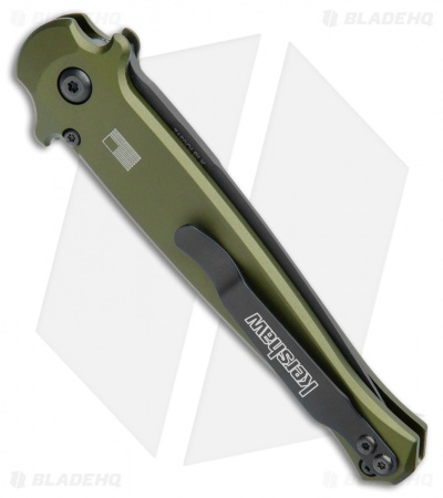 Kershaw Launch 8 Stiletto Automatic Knife Green/CF (3.5" Black) 
