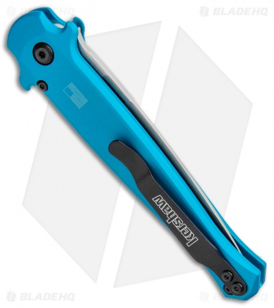 Kershaw Launch 8 Stiletto Automatic Knife Teal/CF (3.5" Stonewash) 