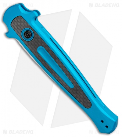 Kershaw Launch 8 Stiletto Automatic Knife Teal/CF (3.5" Stonewash) 