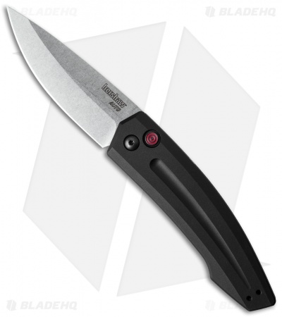 Kershaw Launch 2 Automatic Knife Black Aluminum (3.4" Stonewash) 7200 