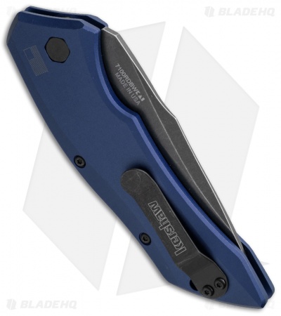 Kershaw Launch 1 Automatic Knife Blue Aluminum (3.4" BlackWash) 7100BLUBW