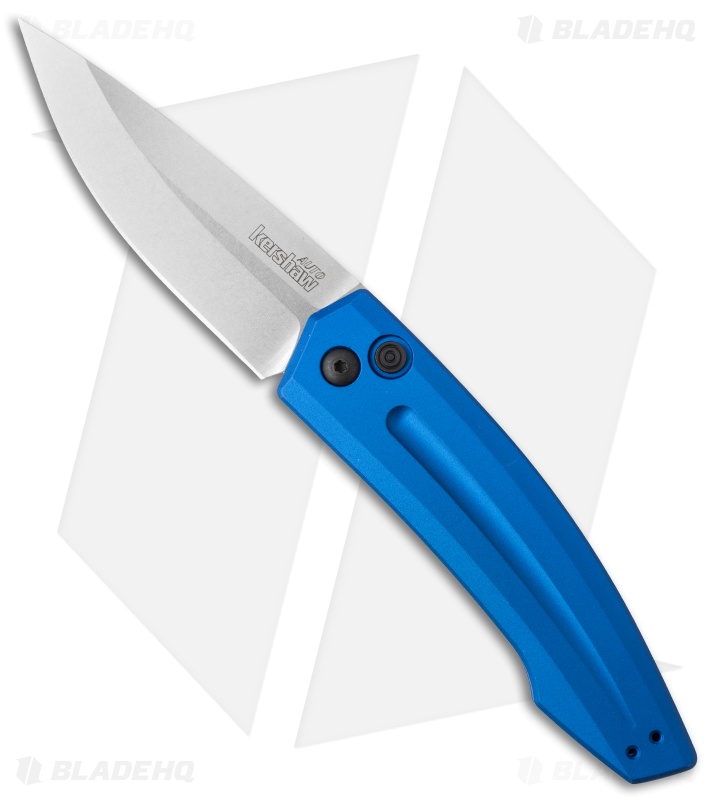 Kershaw Launch 2 Automatic Knife Blue Aluminum (3.4" Stonewash) 7200BLUSW