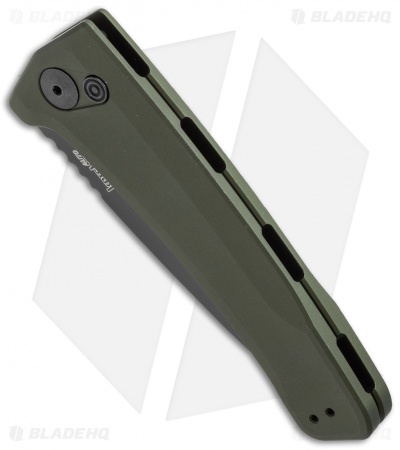Kershaw Launch 3 Automatic Knife OD Green Aluminum (3.4" Black) 7300BLKOL
