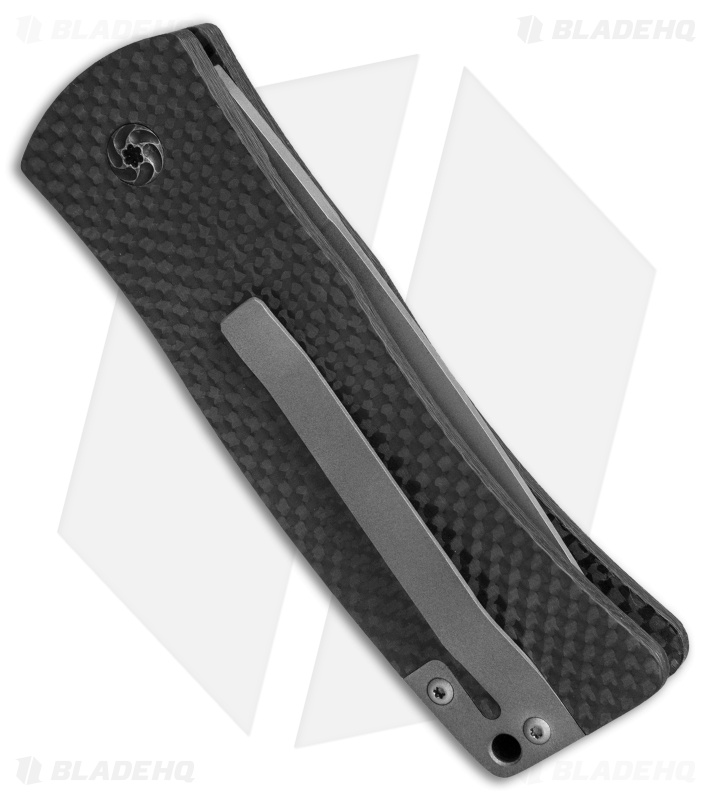 Les Adams Custom Bomb Ordnance A.O.S. Automatic Knife CF (3.5" Bead Blast)