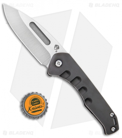 Medford Praetorian Slim Frame Lock Knife PVD/Silver DP (3.3" Tumbled)