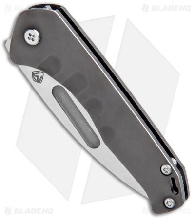 Medford Praetorian Slim Frame Lock Knife PVD/Silver DP (3.3" Tumbled)