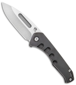 Medford Praetorian Slim Frame Lock Knife PVD/Silver DP (3.3" Tumbled)