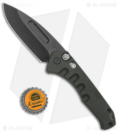 Medford Praetorian Swift Automatic Knife Green Aluminum Drop Point (3.3" DLC)