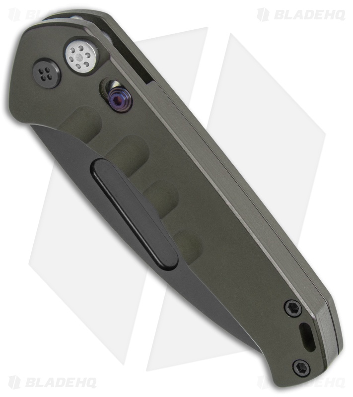 Medford + Blade HQ Praetorian Swift Auto Green Aluminum Drop Point (3.3" PVD)