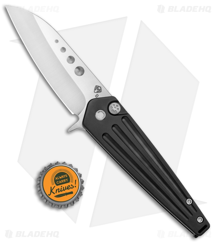 Medford Nosferatu Sheepsfoot Flipper Knife Black PVD Titanium (3.5" Satin)