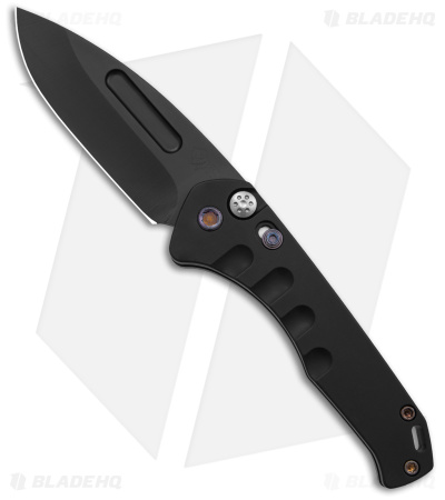 Medford + Blade HQ Praetorian Swift Auto Black w/ Flamed Hardware (3.3" PVD)