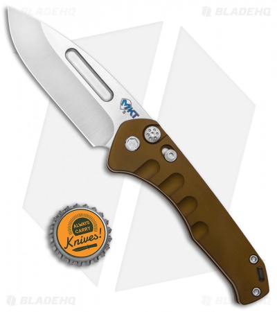 Medford Praetorian Swift Automatic Knife Yellow Drop Point (3.3" Tumbled)