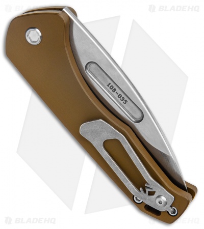 Medford Praetorian Swift Automatic Knife Yellow Drop Point (3.3" Tumbled)