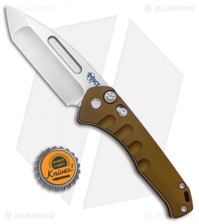 Medford Praetorian Swift Automatic Knife Yellow (3.3" Tumbled Tanto)