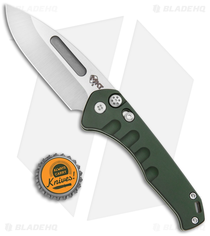Medford Praetorian Swift Automatic Knife Green Aluminum (3.3" Tumbled)