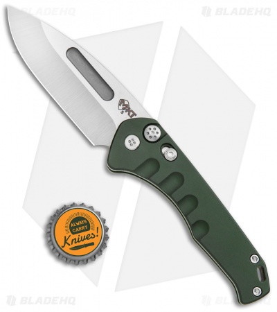 Medford Praetorian Swift Automatic Knife Green Aluminum (3.3" Tumbled)