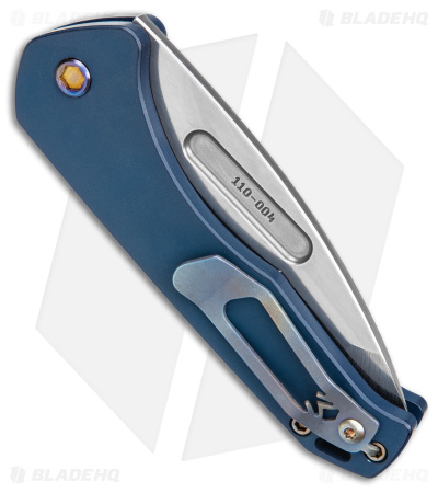 Medford Praetorian Swift Automatic Tanto Blue w/ Flamed Hardware (3.3" Tumbled)