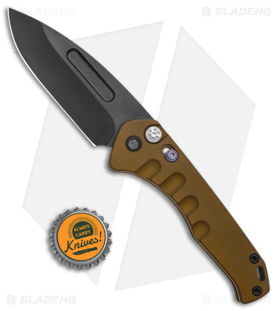 Medford Praetorian Swift Automatic Knife Yellow Aluminum Drop Point  (3.3" PVD)