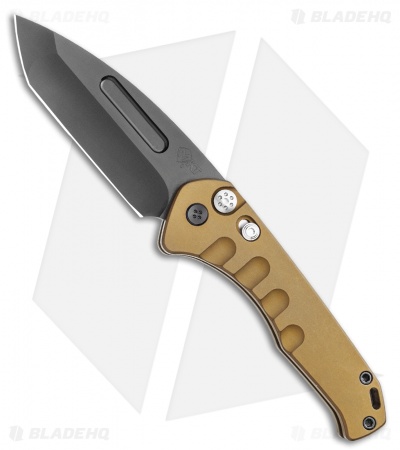 Medford Praetorian Swift Automatic Knife Tanto Yellow Aluminum (3.3" PVD)