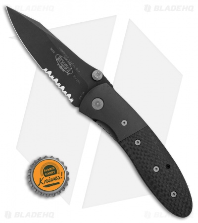 Microtech Lightfoot LCC D/A Automatic Knife Carbon Fiber (3.5" Black Serr) 05/01