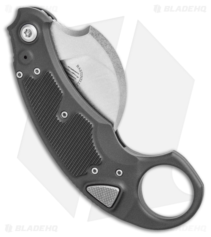 Microtech Bastinelli Iconic Auto Karambit Knife (2.125" Stonewash)