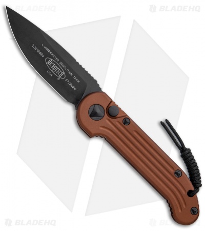 Microtech LUDT Automatic Knife Tan Aluminum (3.4" Black)