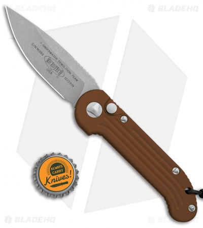 Microtech LUDT Automatic Knife Tan (3.4" Apocalyptic) 135-10APTA