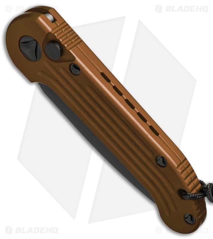 Microtech LUDT Automatic Knife Tan (3.4" Black Serr) 135-2TA