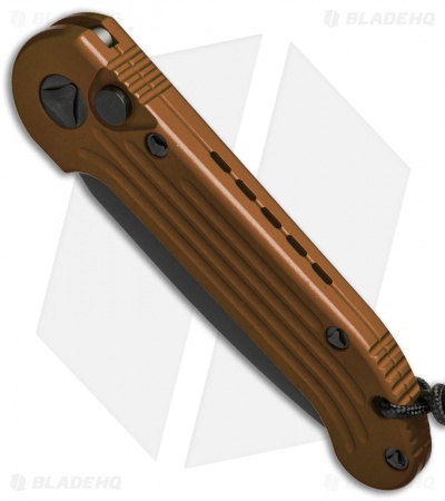 Microtech LUDT Automatic Knife Tan (3.4" Black Serr) 135-2TA