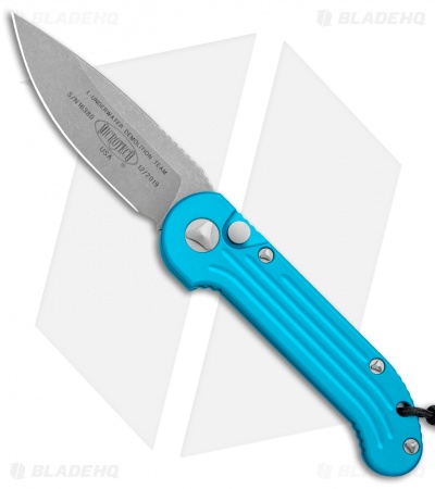 Microtech LUDT Automatic Knife Turquoise (3.4" Apocalyptic) 135-10APTQ