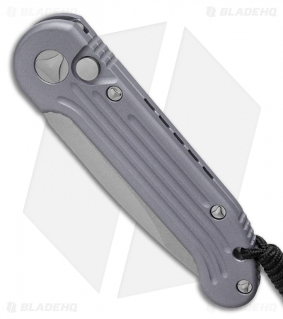 Microtech LUDT Automatic Knife Gray Aluminum (3.4" Stonewash) 135-10GY