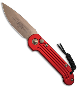 Microtech LUDT Automatic Knife Red (3.4" Bronze) 135-13RD