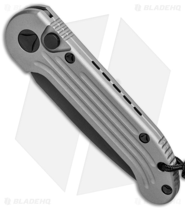 Microtech LUDT Gray Automatic Knife (3.4" Black Serr) 135-2GY