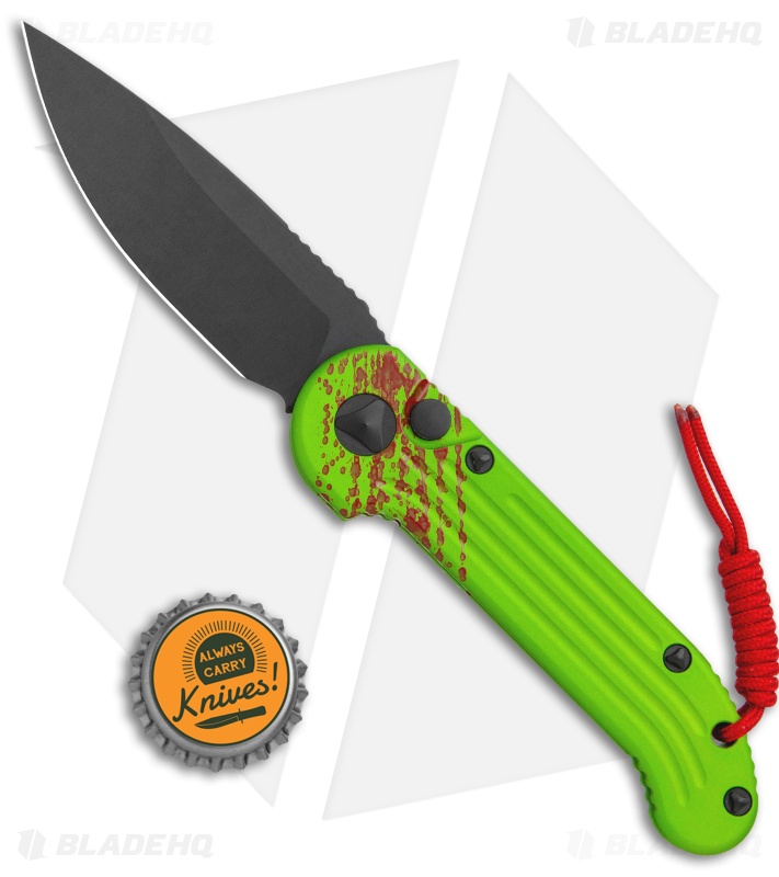 Microtech LUDT Zombie Edition Auto Knife Green Blade HQ