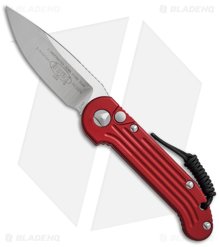 Microtech LUDT Automatic Knife Red (3.4" Satin) 135-4RD