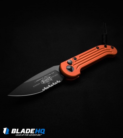 Microtech LUDT Automatic Knife Orange (3.4" Black Serr) 135-2OR