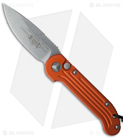 Microtech LUDT Automatic Knife Orange (3.4" Stonewash) 135-10OR