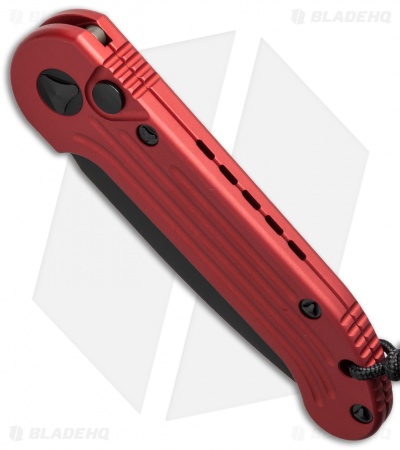 Microtech LUDT Automatic Knife Red (3.4" Black Serr) 135-2RD