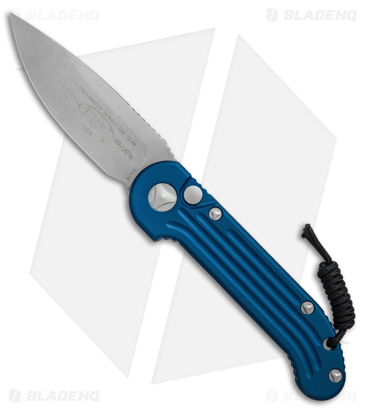 Microtech LUDT Automatic Knife Blue (3.4" Apocalyptic) 135-10APBL