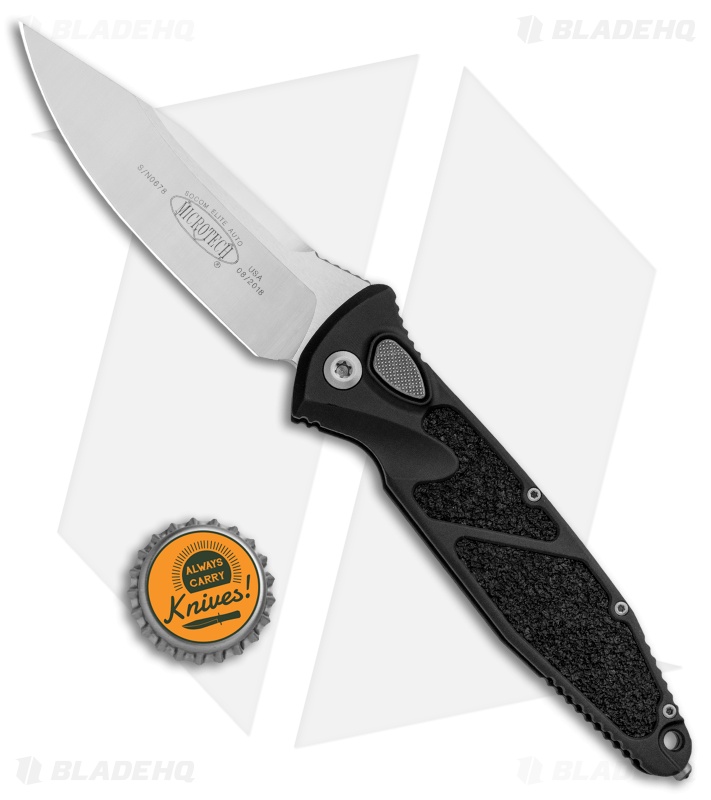 Microtech Socom Elite Automatic Knife Black (4" Satin) 160A-4