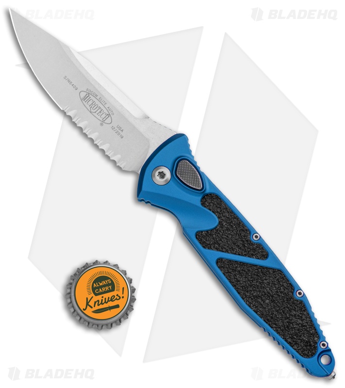 Microtech Socom Elite | S/E Automatic Knife | Blue + Serrated