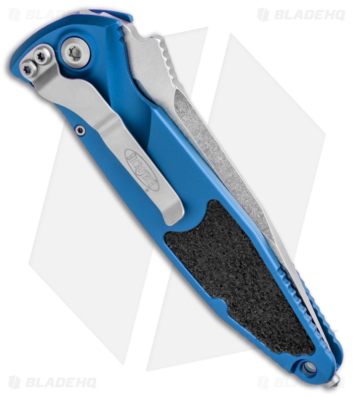 Microtech Socom Elite S/E Automatic Knife Blue (4" Stonewash Ser) 160A-11BL