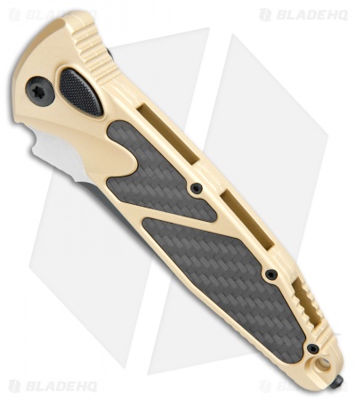 Microtech Socom Elite S/E Automatic Knife Gold/CF (4" Two-Tone) 160A-1CGCFI