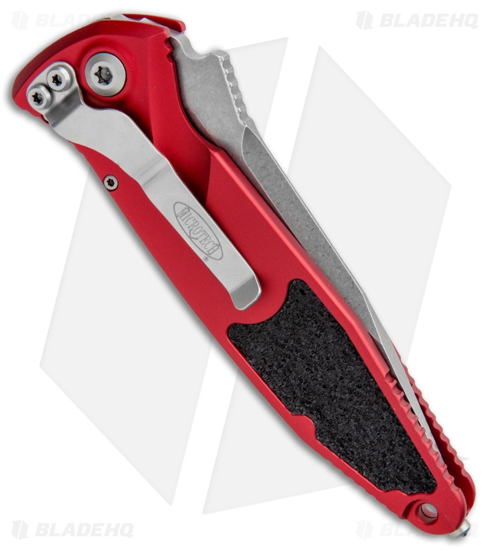 Microtech Socom Elite S/E Automatic Knife Red (4" Stonewash) 160A-10RD