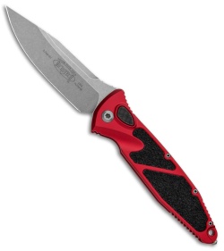 Microtech Socom Elite S/E Automatic Knife Red (4" Stonewash) 160A-10RD