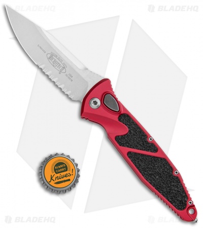 Microtech Socom Elite S/E Automatic Knife Red (4" Stonewash Ser) 160A-11RD